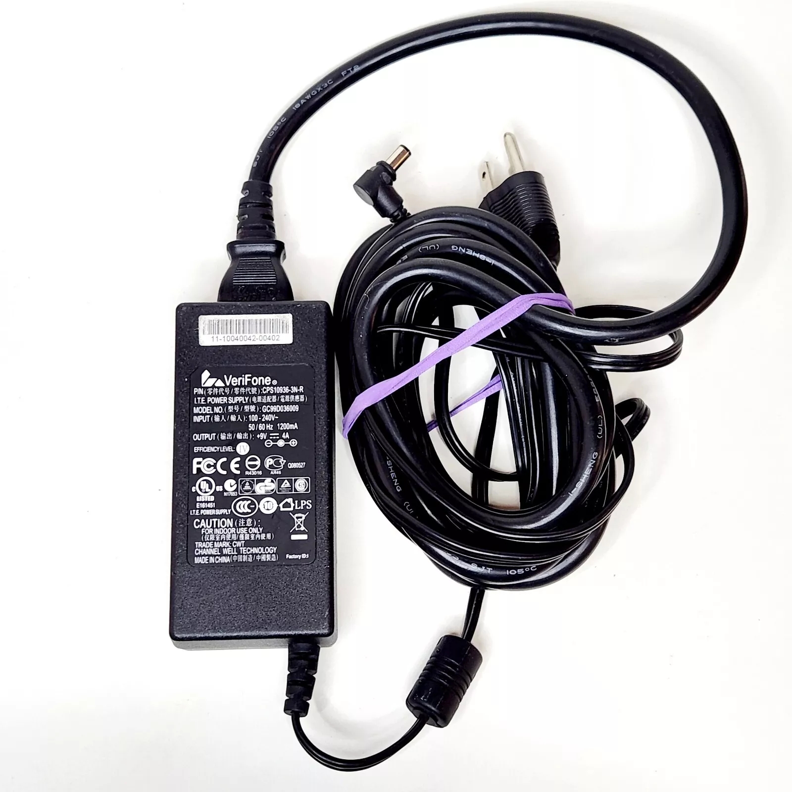 *Brand NEW*Original Genuine VeriFone GC99D036009 9V 4A AC Adapter CPS10936-3N-R with Cord Power Supply